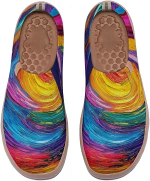 Women's Lightweight Slip On Loafers Canvas Travel Shoes Dopamine Dressing Fashion Sneakers Walking Casual Footwear