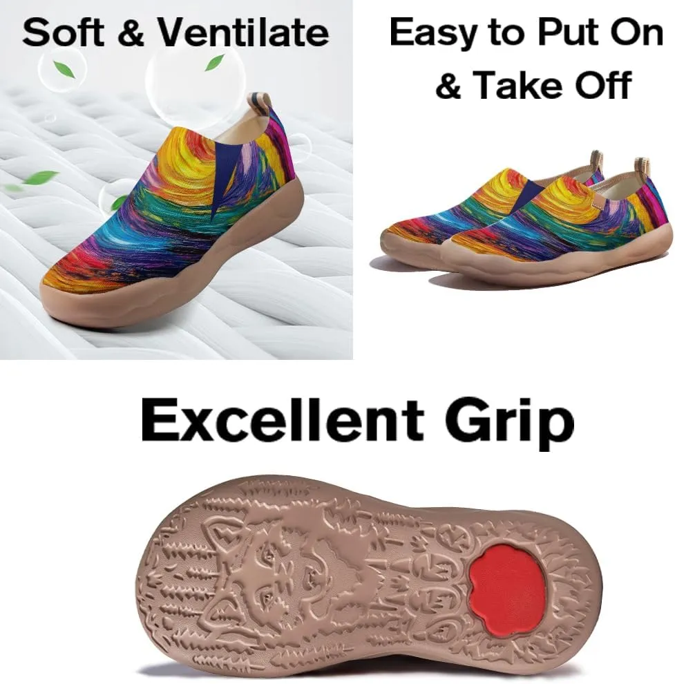 Women's Lightweight Slip On Loafers Canvas Travel Shoes Dopamine Dressing Fashion Sneakers Walking Casual Footwear