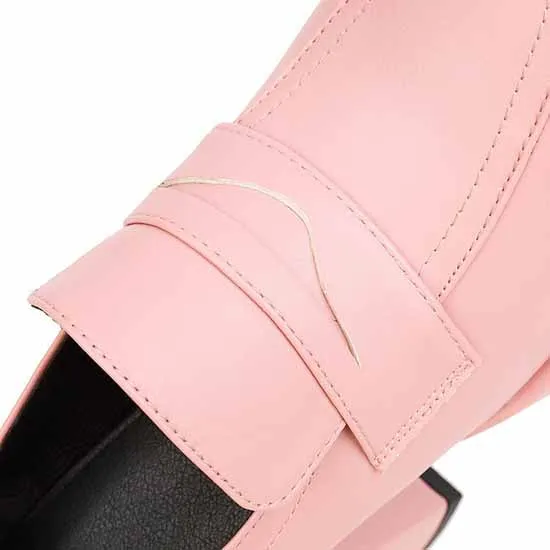 Womens Platform Pumps Chunky Block High Heels Slip on Wedge Pumps
