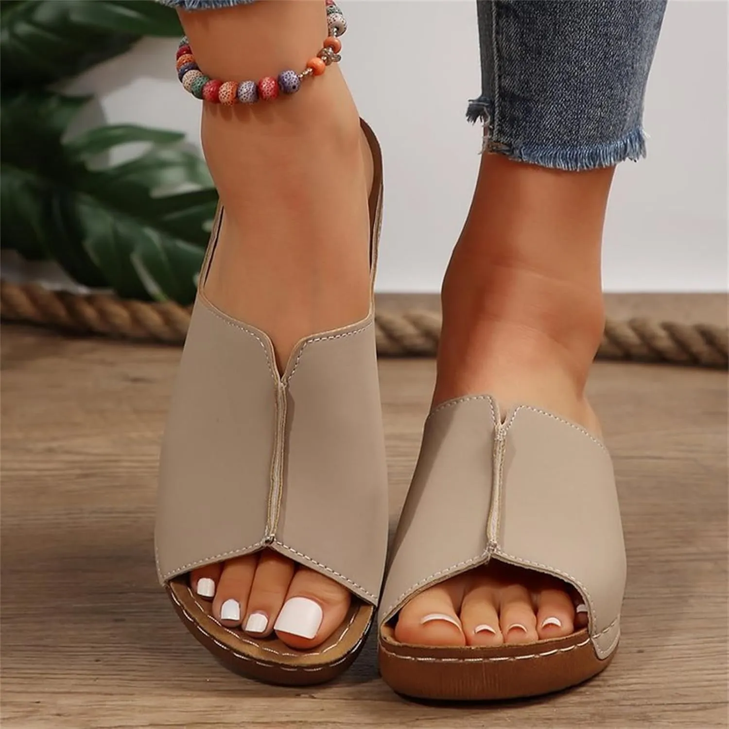 Women's Sandals Comfortable Cute Arch Support Orthotic Flip Flops Walking Dressy Summer Beach Orthopedic Slippers