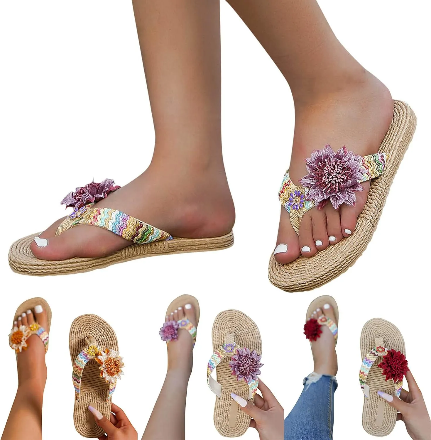 Women's Sandals Womens Arch Support Flip Flops Beach Shoes Women Comfortable Beach Thong Sandals with Arch Support