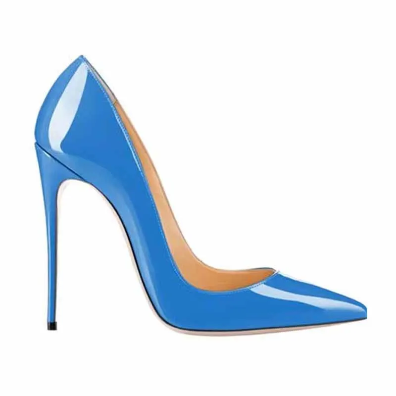 Women's Sexy Pointed Toe Slip on Pumps Handmade Stiletto High Heels