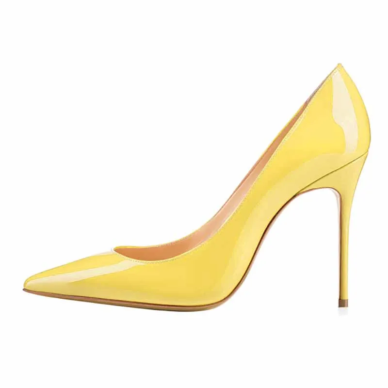 Women's Sexy Pointed Toe Slip on Pumps Handmade Stiletto High Heels