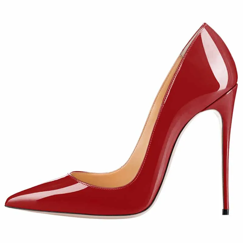 Women's Sexy Pointed Toe Slip on Pumps Handmade Stiletto High Heels
