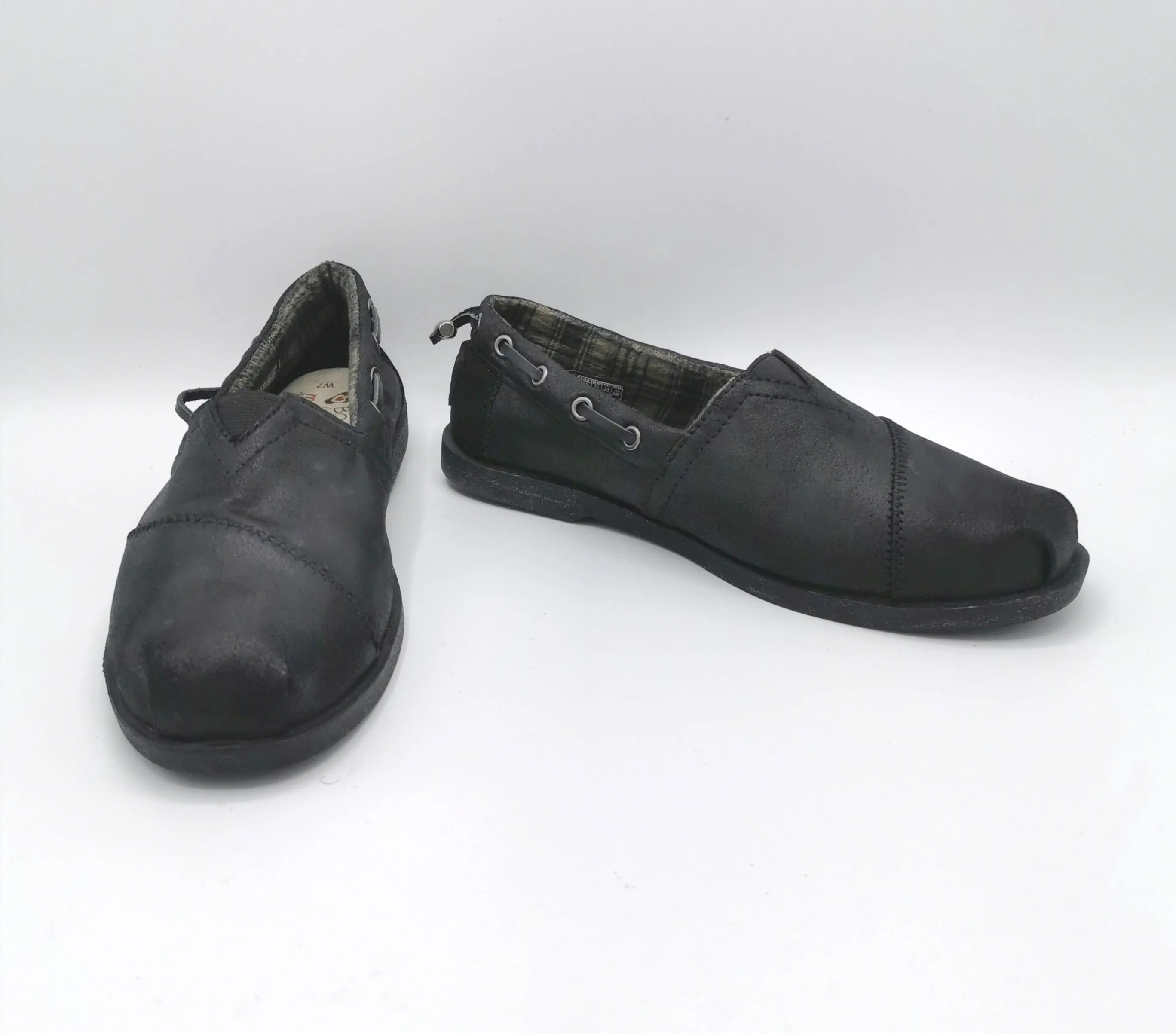 WOMENS SIZE 7 W - BOB's, Black Comfort Memory Foam Shoes EUC B26