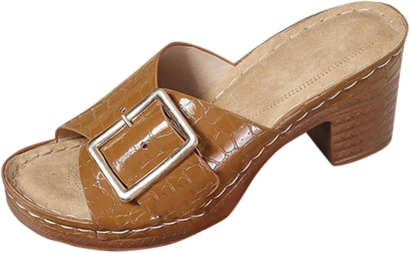 Women's Summer Fashion Open Toe Wedge Sandals With Leather Top Sandals Beach Outing Women's Sandals Size 9 Wide Width