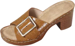 Women's Summer Fashion Open Toe Wedge Sandals With Leather Top Sandals Beach Outing Women's Sandals Size 9 Wide Width