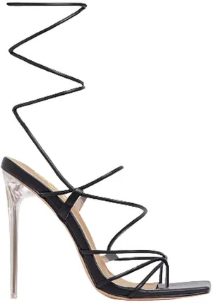 Women's Thong Sandals Lace Up Strappy High Heels