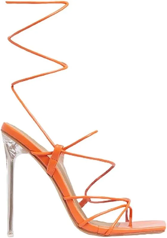 Women's Thong Sandals Lace Up Strappy High Heels