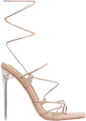 Women's Thong Sandals Lace Up Strappy High Heels