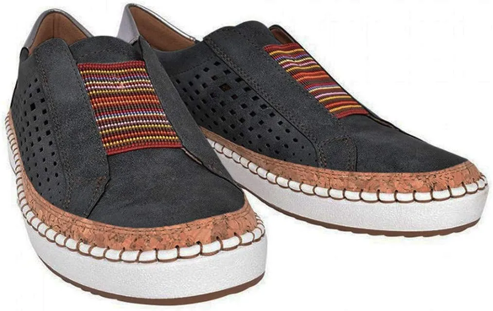 Womens Walking Shoes Comfortable Loafers Breathable Mesh Sneakers Comfort Wear Orthowear Shoes Slip On Tassel Loafers Canvas Comfy Sneakers Women Lightweight Going Out Flats Casual Footwear 2025