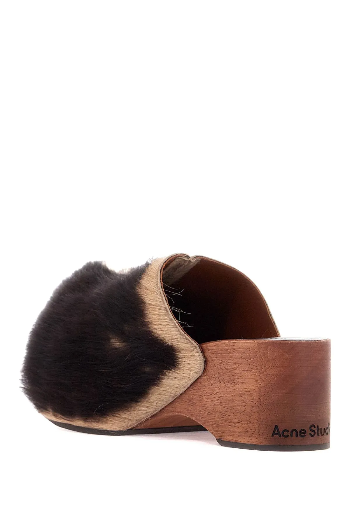 wooden clogs in pony hair AD0773 MULTI BROWN