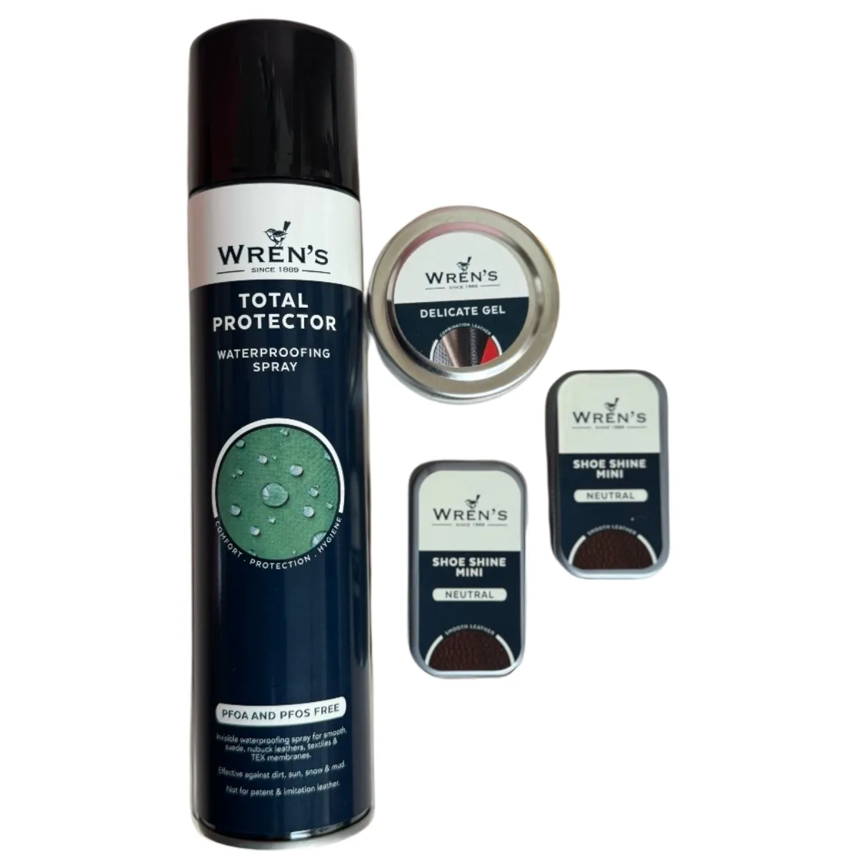 Wren's Ultimate Leather Repair and Restoration Kit. Includes 2 Mini Sponge, 1 Delicate Gel(50ml) and 1 Total Protector (300ml)