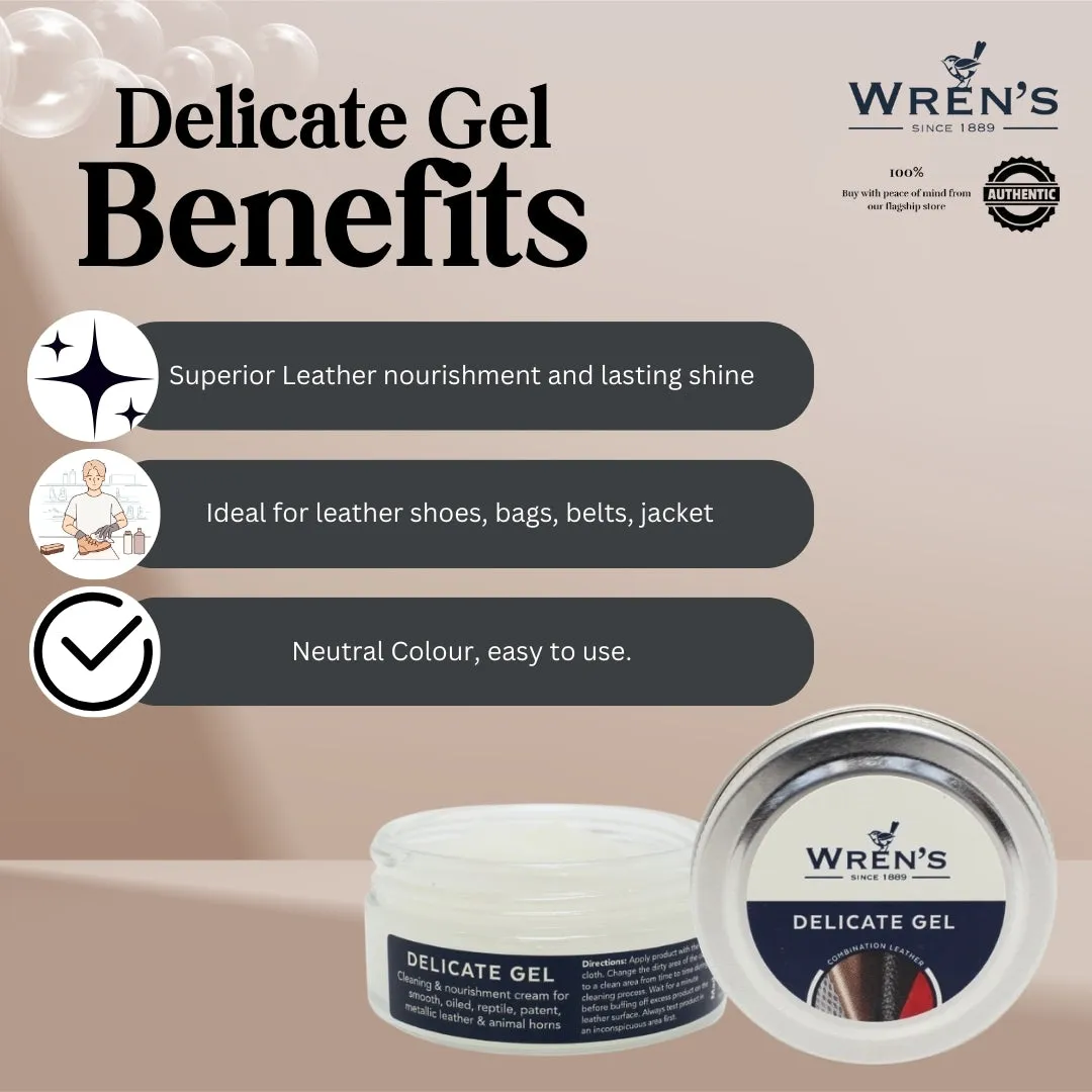 Wren's Ultimate Leather Repair and Restoration Kit. Includes 2 Mini Sponge, 1 Delicate Gel(50ml) and 1 Total Protector (300ml)