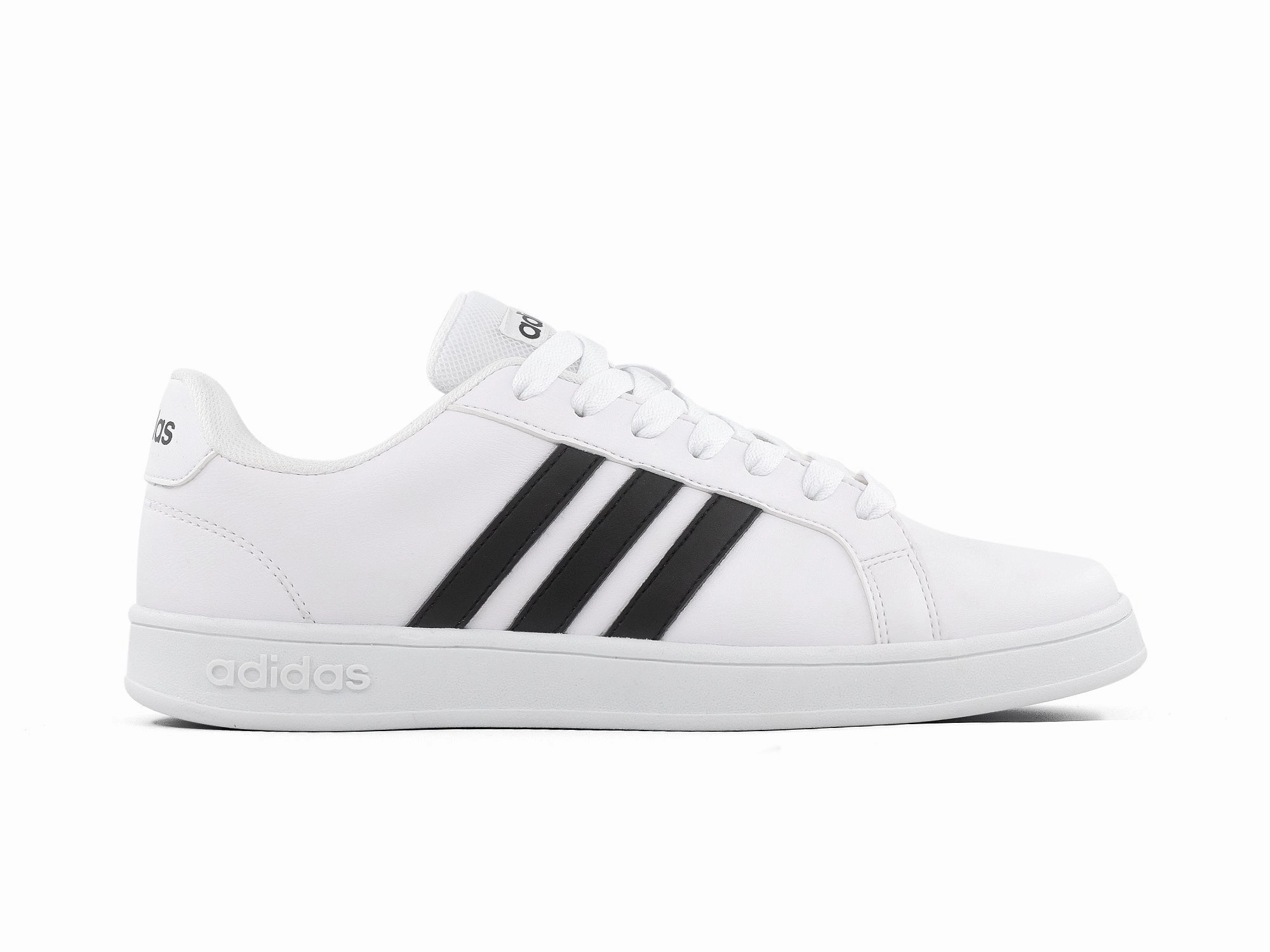 Tenis Neo Grand Court Blanco Negro Zip Up