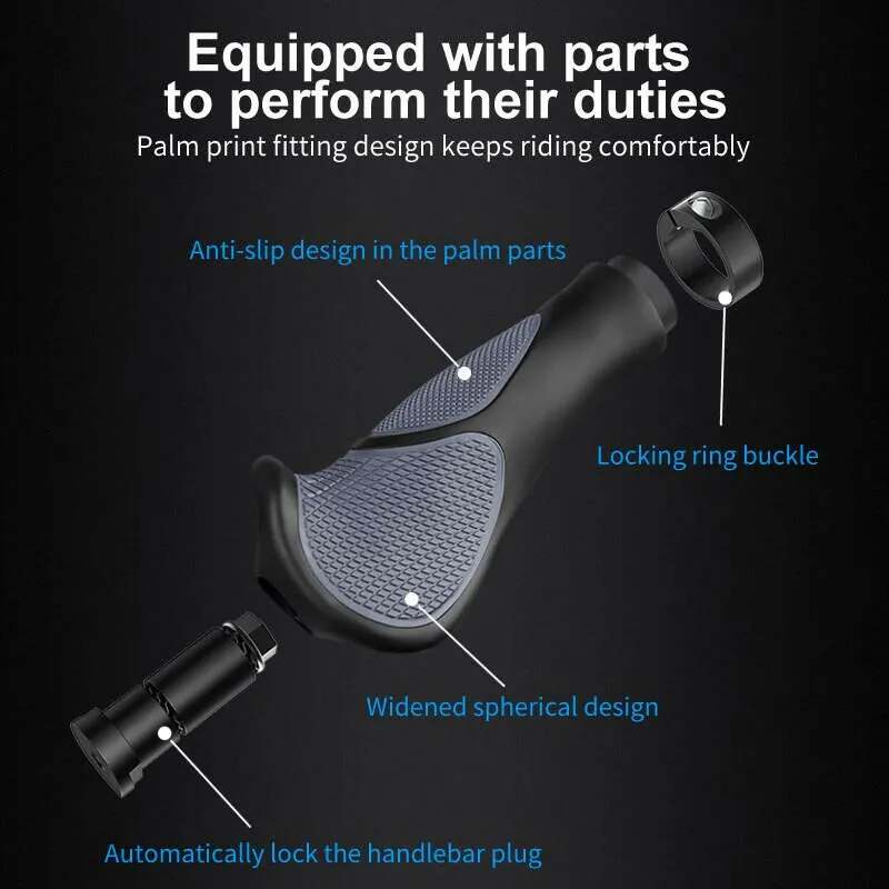 X-TIGER Bicycle Grips Comfy Rubber Integrated MTB Handlebar Anti-skid Shock-absorbing Soft Bike Grips Accessories Bike Handlebar
