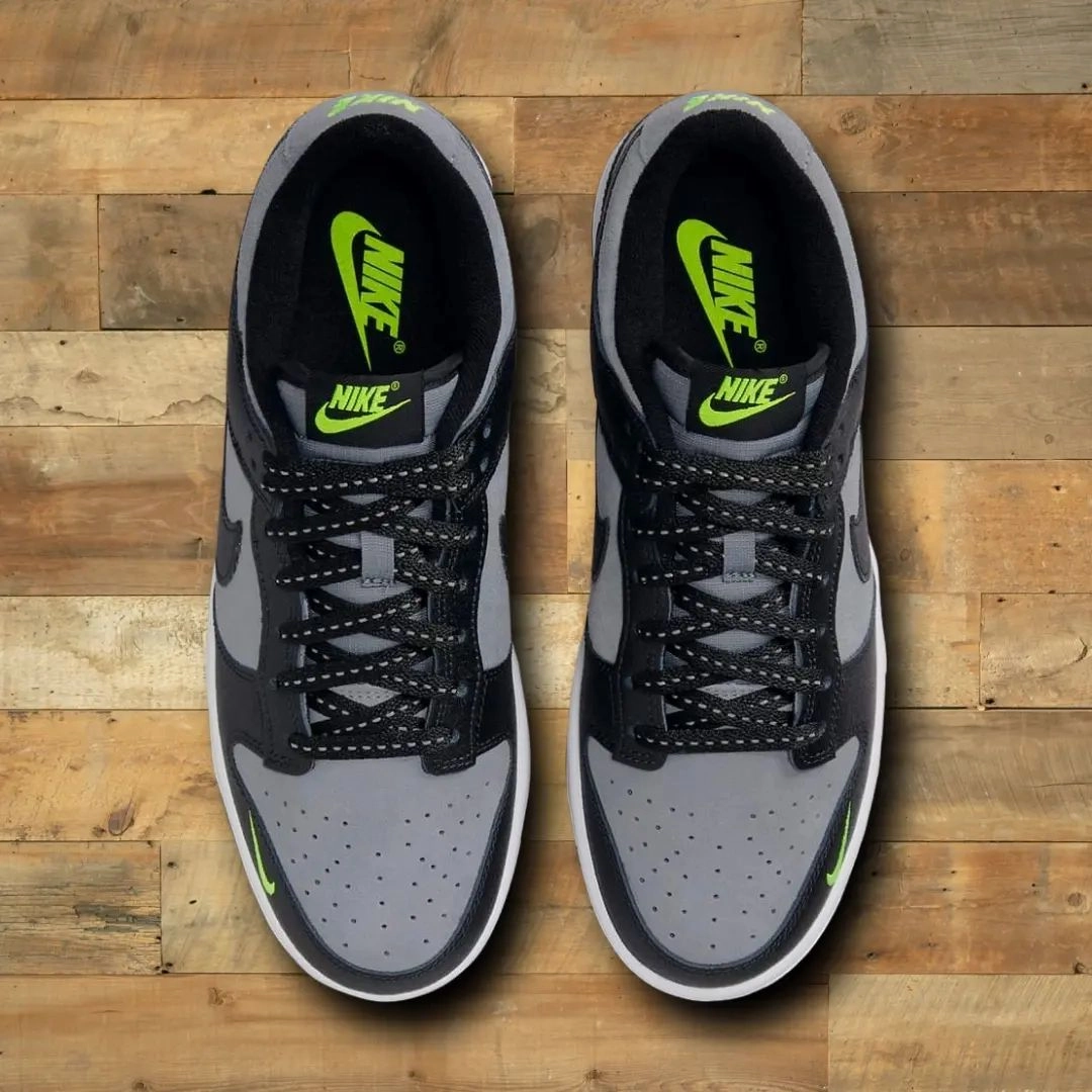 Lightweight Flexibility warm weather Nike Dunk low Black Grey Ne??n